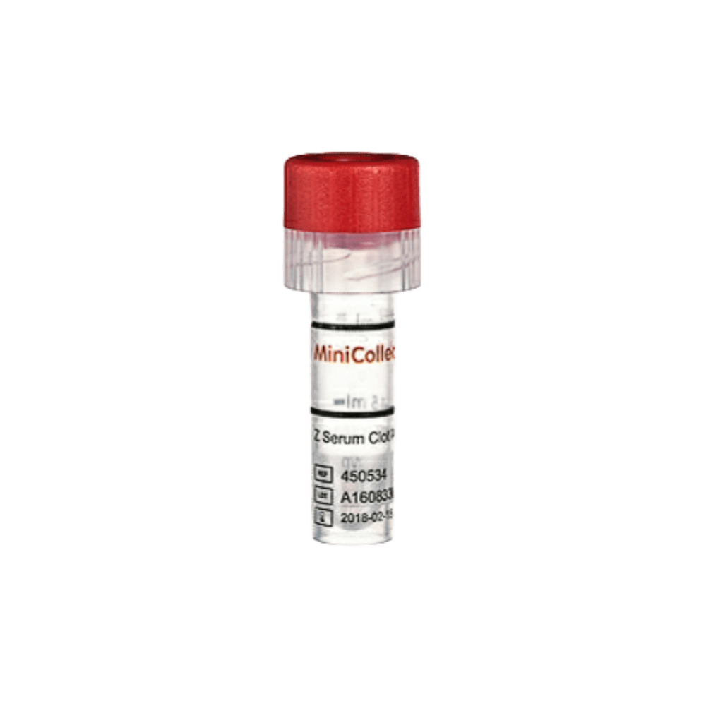 450534 TUBO MINICOLLECT TAPA ROJA 0.5-1ML. 50 UNDS. GREINER - Imagen 1