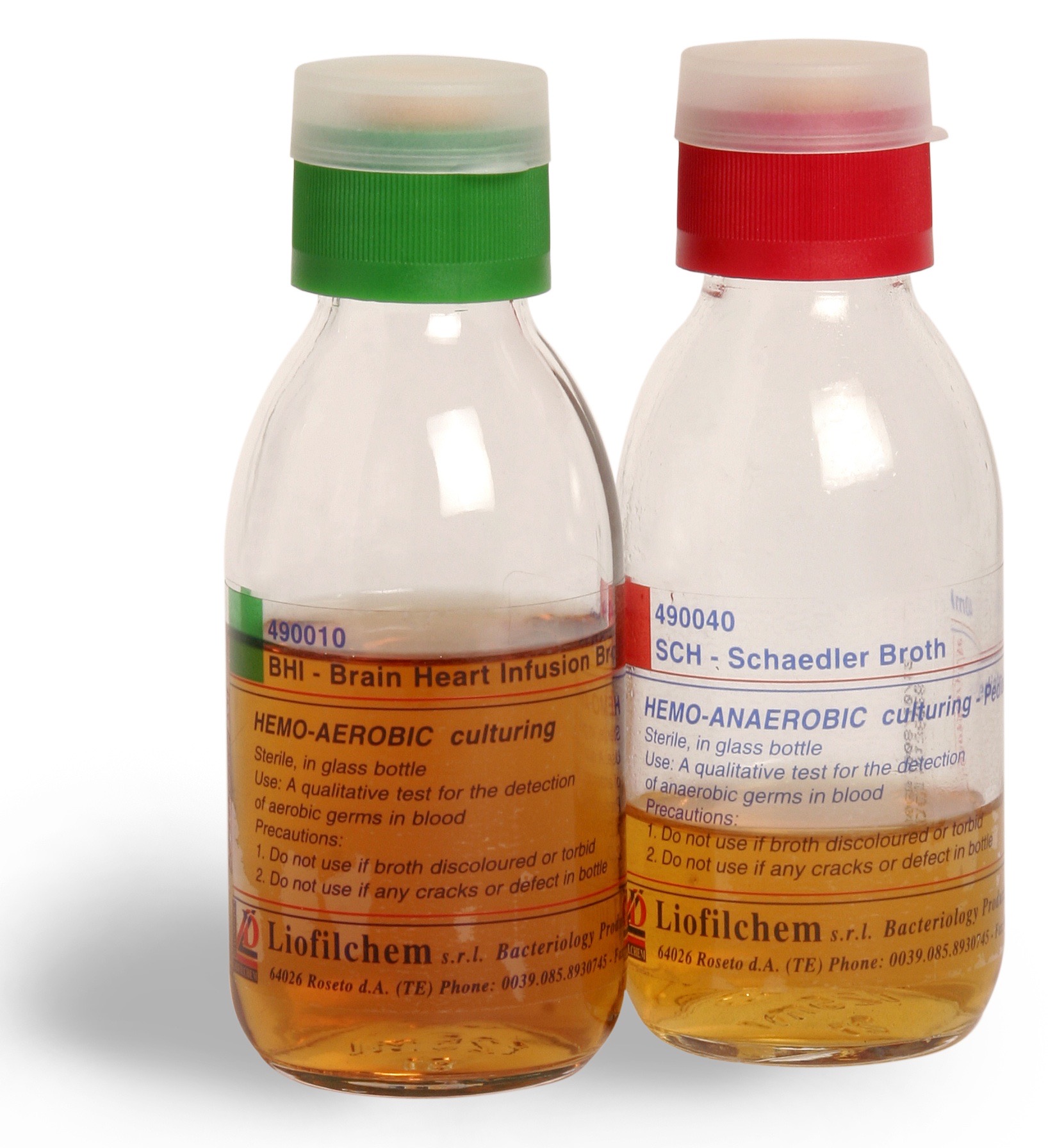 490010 HEMOCULTIVO-AEROBIC CULTURING. 6 BOTTLE X 80 ML. LIOFILCHEM - Imagen 1