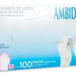 GUANTE PLUS LATEX ROSA S. BAJO EN POLVO AMBIDERM. 100UNDS