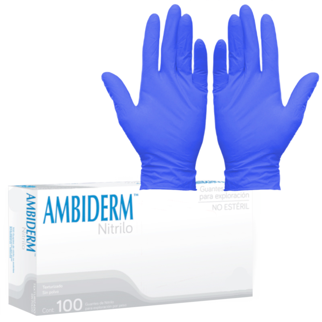 7502224243223 GUANTES NITRILO TALLA S. 100 UNDS AMBIDERM - Imagen 1