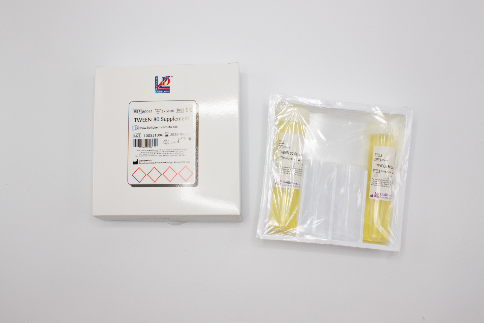 80031 SUPLEMENTO TWEEN 80. 2 X 50 ML, LIOFILCHEM - Imagen 1