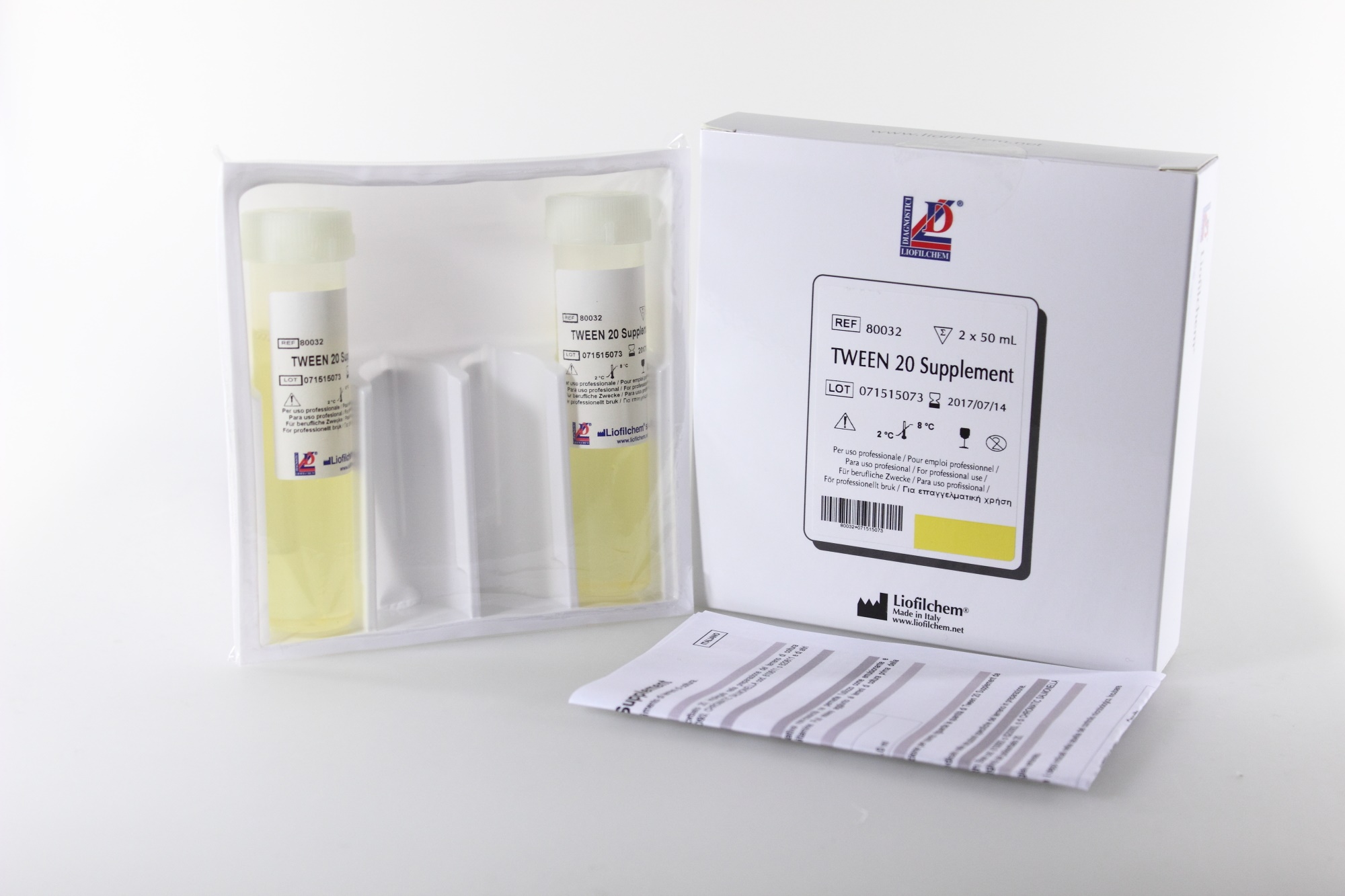 80032 TWEEN 20 suplemento 2 x 50 ml. LIOFILCHEM - Imagen 1