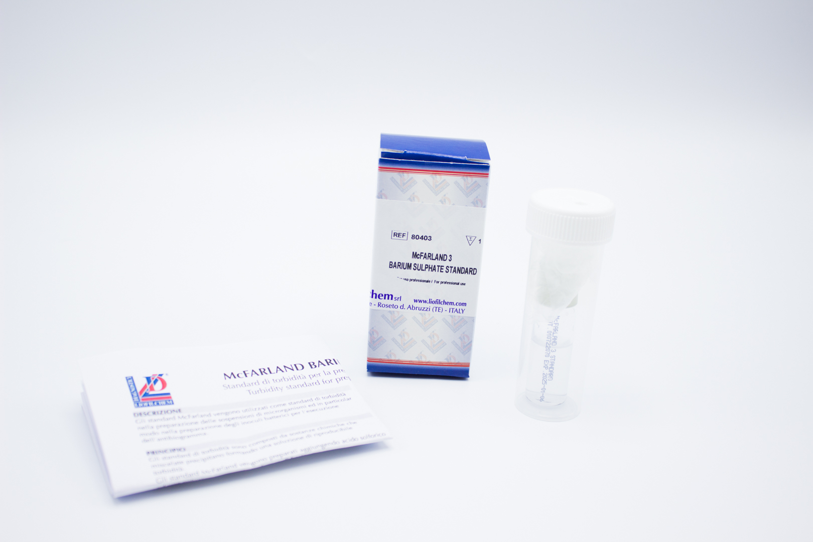 80403 McFARLAND 3 BARIUM SULPHATE STANDARD 1 UNDS LIOFILCHEM - Imagen 1