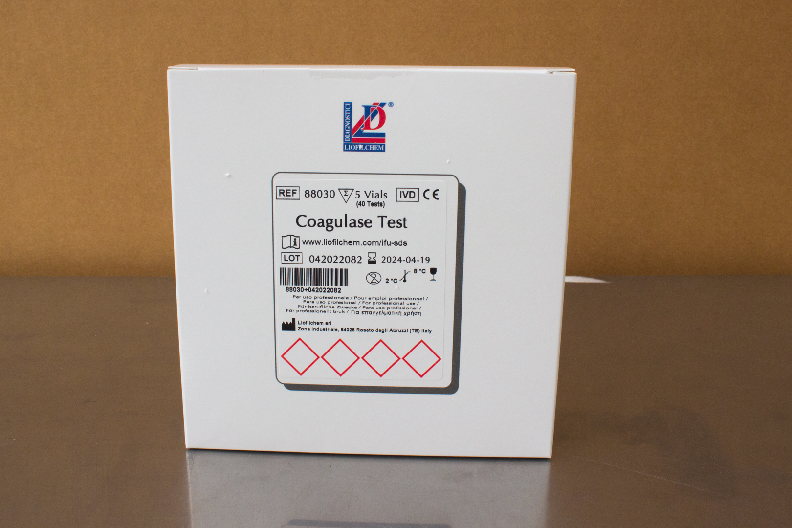 88030 PRUEBA COAGULASA, 40 PRUEBAS (5X4ML), LIOFILCHEM - Imagen 1