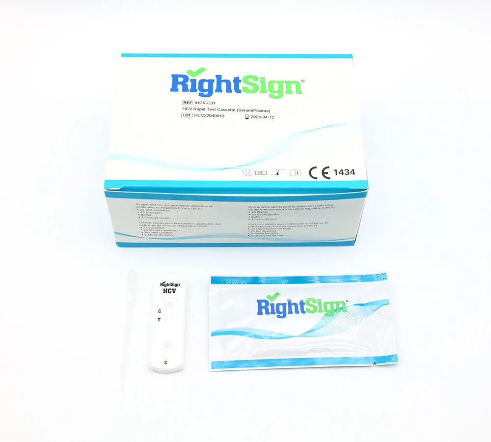 IHCV-C31 HEPATITIS C. HCV RAPID TEST CASSETTE 25 TEST. BIOTEST - Imagen 1