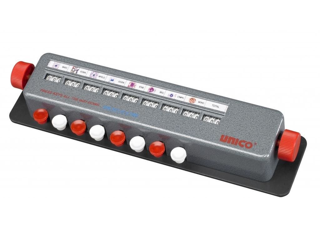 L-BC9 DIFFERENTIAL COUNTER, METAL HOUSING, 8-KEY W/ TOTALIZER WINDOW, SIGNAL BELL, DUAL RESET KNOBS. UNICO - Imagen 1