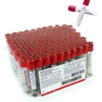 TUBOS VIDRIO TAPA ROJA 7ML.100UDS SANLI