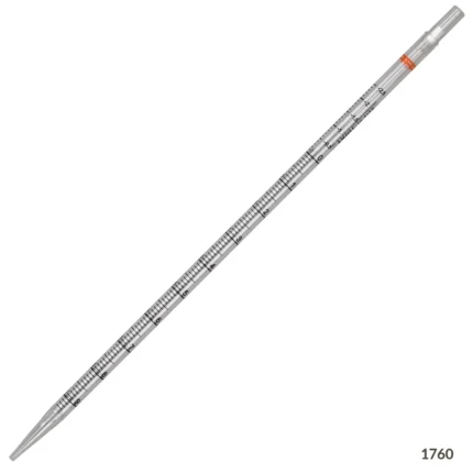 PIPETA SEROLOGICA, 10ML, ANARANJADA,PS, ESTERIL. 200 UNDS