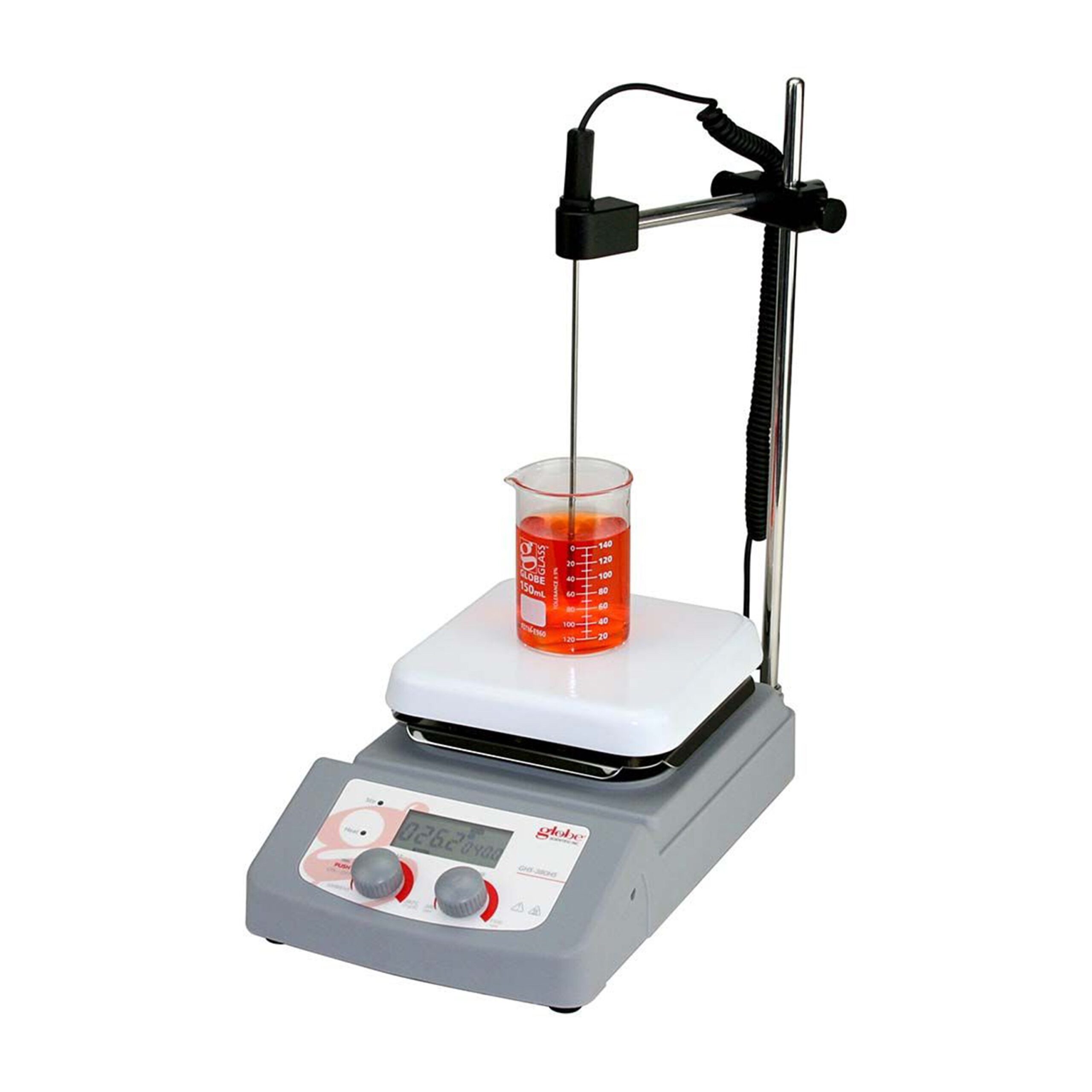 GHS-380HS AGITADOR CON CALENTADOR DIGITAL.380C 50-60HZ. GLOBE - Imagen 1