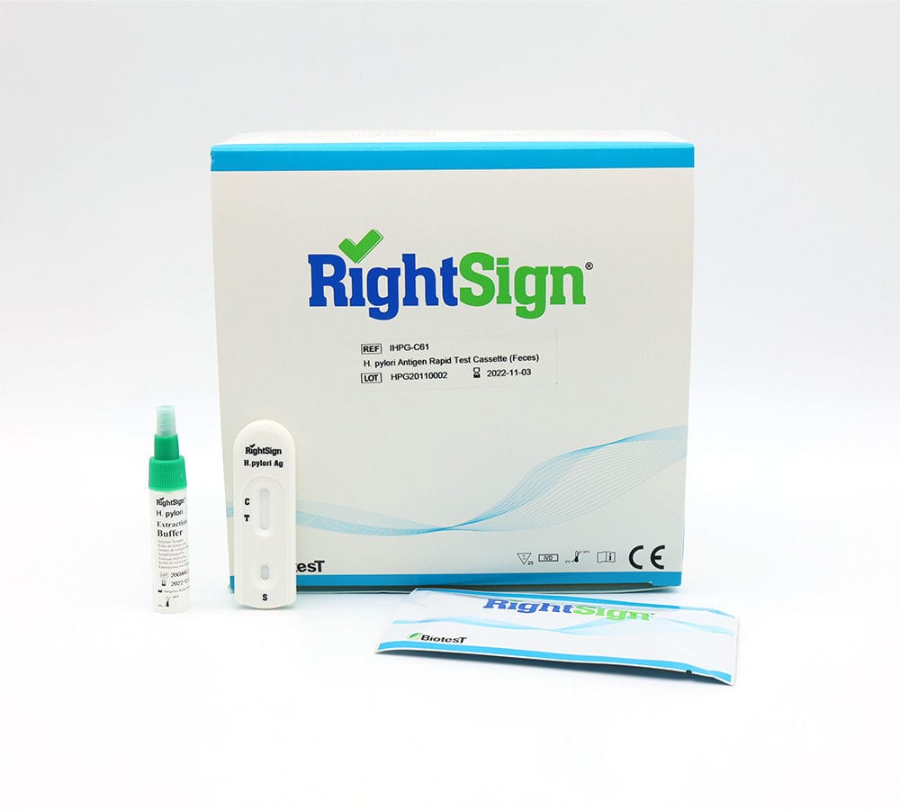 IHPG-C61 H. PYLORI HECES ANTIGEN RAPID TEST CASSETTE 25 TEST. BIOTEST - Imagen 1